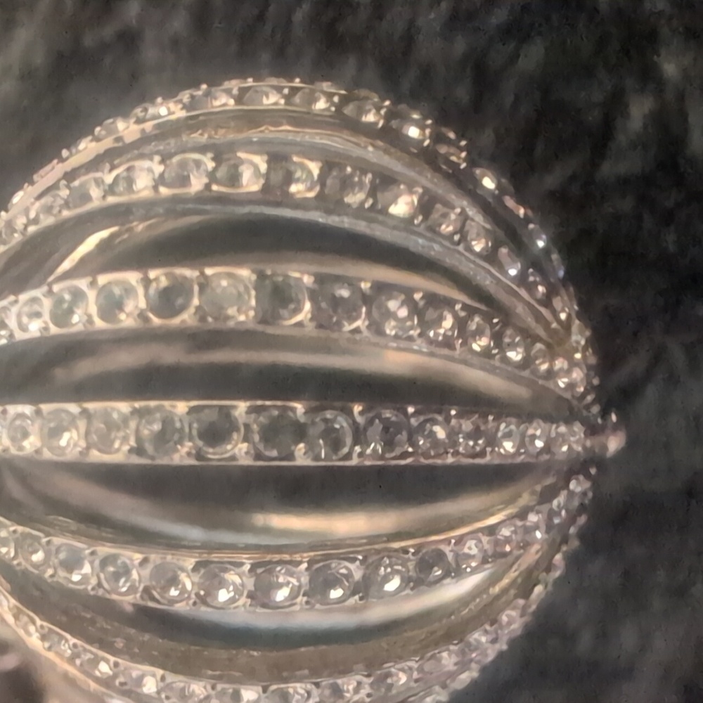 Rachel Zoe Silver Tone Bracelet W Swarovski Crystal - Picture 2 of 4